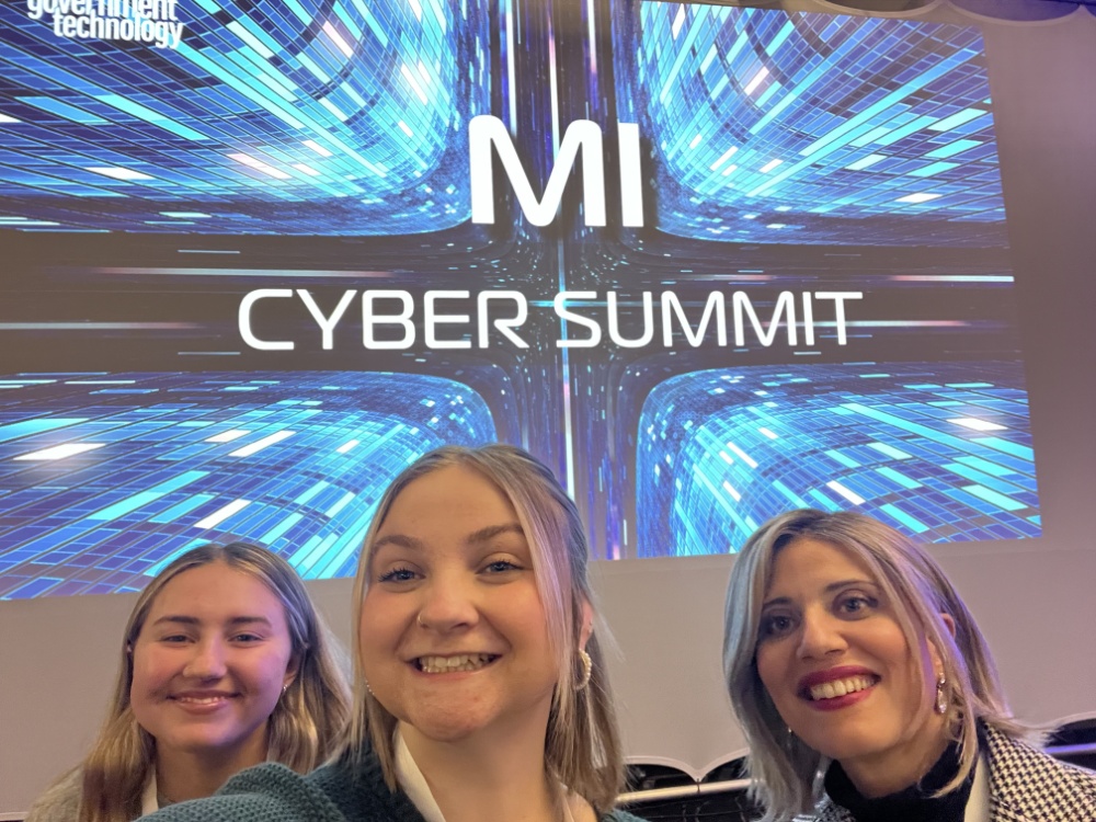 Cybersecurity students attended the Michigan Cyber Summit